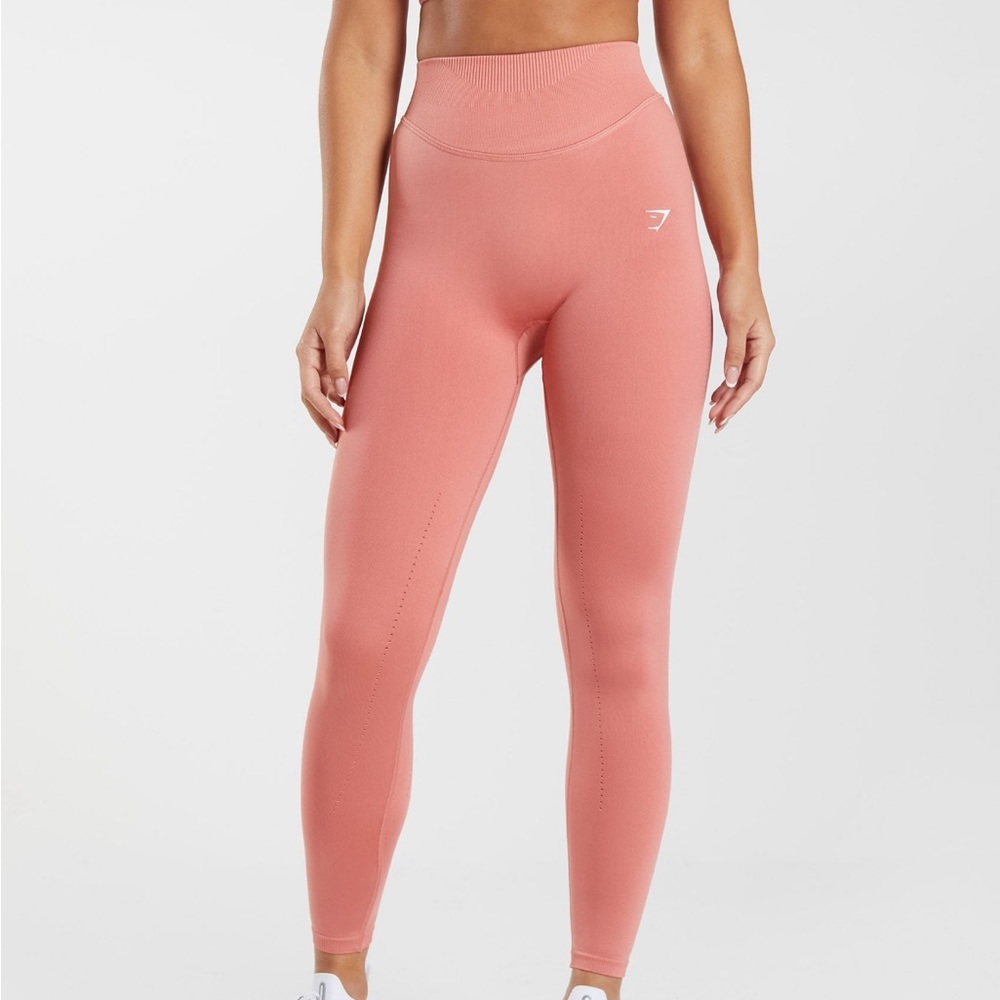 Gymshark, sweat seamless leggings. Terracota pink